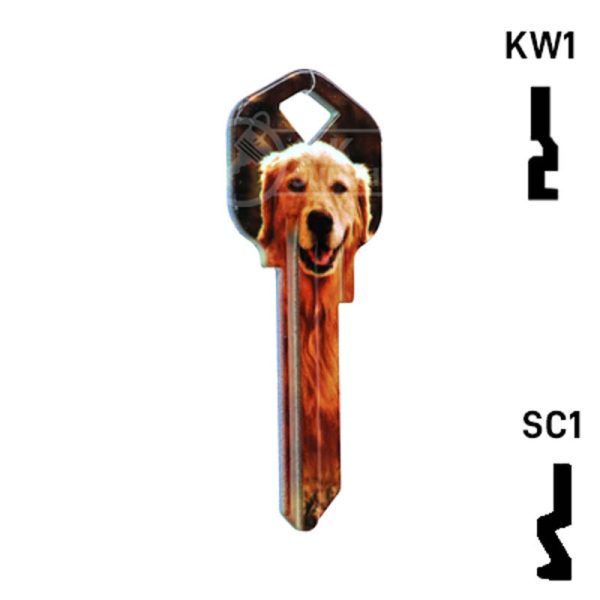 Happy Keys- Golden Retriever Key (Choose Keyway) Discount - Image 3